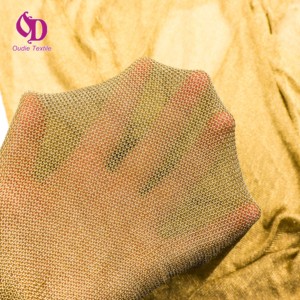 100% 폴리에스터 투명 통기성 스트레치 골든 와이어 메쉬 패브릭 실버 탄성 그물 소녀/소년의 짧은 의류 - Product Image 5