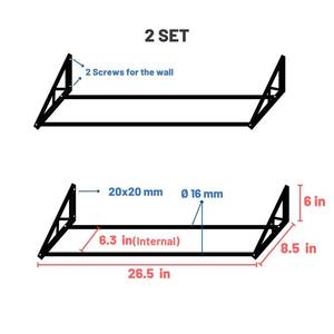 Estante de almacenamiento de neumáticos montado en la pared de alta resistencia Soporte de montaje en pared portador de neumáticos para garaje - Product Image 2