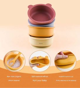 Plato de Silicona Ecológico Libre de BPA para Bebés, Platos Bonitos para la Cena de los Niños Pequeños con Succión, Vajilla Segura para Uso Doméstico - Product Image 5