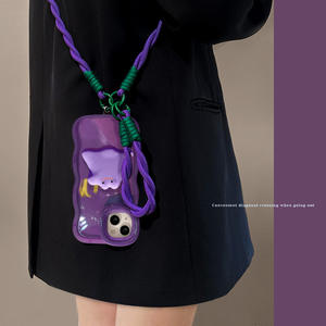 Étui de téléphone antichoc en silicone avec design de dessin animé et porte-cartes pour téléphones mobiles 17/16/15 Pro Max - Product Image 3