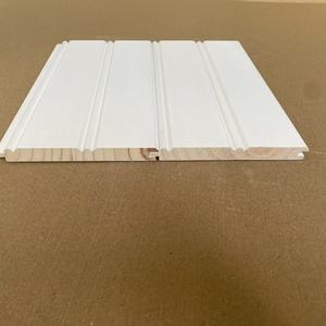White Primed Pine Wood T&G Wainscoting Panels Interior Wall Molding Tongue and Groove for Hotel and Hospital <b>Ceiling</b> - Product Image 3
