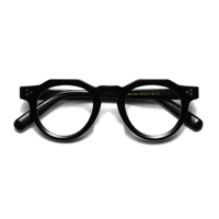Monture de lunettes optiques vintage ronde en acétate unisexe, monture de lunettes de vue à bord épais avec rivets, vente en gros d'usine, logo personnalisé