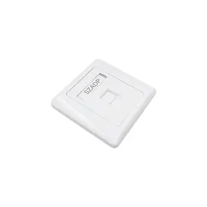 Szadp Netwerk Rj45 Enkele/Dubbele Poorten Frontplaat Netwerk Muur Frontplaat Rj45 Keystone Jack Modulair Socket Paneel