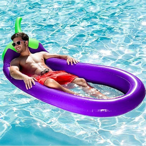 Inflatable Eggplant Float Raft 270x110cm PVC Floating Bed For Pool Adults And Kids - Product Image 1