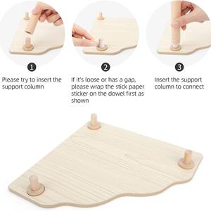 Triangle Hamster Play Plate-forme en bois pour Hamsters nains syriens Gerbilles Souris Dégus ou autres petits animaux de compagnie - Product Image 5
