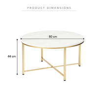 Table basse blanche moderne avec pieds mobiles Meubles de salon simples pour usage domestique