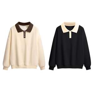 Felpe Pesanti Neutre all'Ingrosso da 300 Grammi, Produttori di Felpe con <span class=keywords><strong>Collo</strong></span> <span class=keywords><strong>a</strong></span> <span class=keywords><strong>Polo</strong></span> per Uomo, Spesse e Personalizzabili con Ricamo - Product Image 2