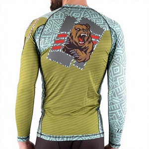 Custom Grappling Compression <b>Rash</b> <b>Guard</b> <b>BJJ</b> Jiu Jitsu Long Sleeve Sublimation Performance Training Shirt - Product Image 4