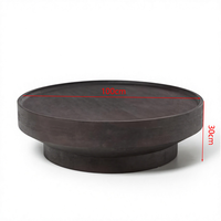 Table basse en bois massif, chêne naturel, table centrale pour salon, table à thé rustique en bois, vente en gros, OEM personnalisé