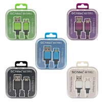 Vente en gros de téléphone mobile Android coloré personnalisé OEM données de type c charge rapide câble micro chargeur usb