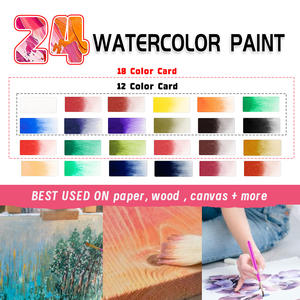 Panwenbo 12ml/0,4 oz 24 Juego de colores vibrantes Tubo de aluminio Juego de pintura de <span class=keywords><strong>acuarela</strong></span> profesional para pintores, estudiantes, principiantes - Product Image 5