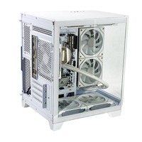 Boîtier PC ATX Pcooling avec panneau latéral en verre trempé ouvrable, meuble de bureau pour tour d'ordinateur de jeu