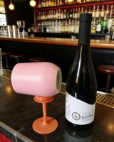 COOTTY Vaso de Vino de Acero Inoxidable de 12 oz, Vaso Térmico al Vacío, Copa de Vino de Doble Uso, Copa de Vino con Base Extraíble, Copa de Cóctel