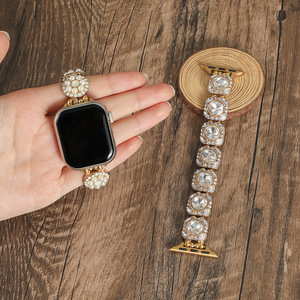 <span class=keywords><strong>Bracelet</strong></span> de perles bling pour <span class=keywords><strong>bracelet</strong></span> <span class=keywords><strong>Apple</strong></span> <span class=keywords><strong>Watch</strong></span>, <span class=keywords><strong>bracelet</strong></span> en strass diamant scintillant pour femmes pour bijoux Iwatch bijoux en métal habillés <span class=keywords><strong>fantaisie</strong></span> - Product Image 3
