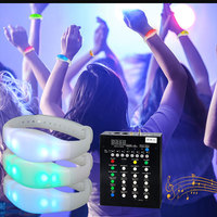 Bracelet LED programmable DMX avec logo personnalisé, télécommande RFID, pour événements sportifs