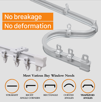 Rail de rideau pliable Flexible de qualité supérieure Top vente Solutions de bricolage en plastique-acier pour baies vitrées numéro de modèle forme incurvée
