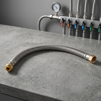 Tuyau de raccordement pour chauffe-eau en laiton tressé, moderne, durable et de qualité supérieure, avec raccords à pousser en laiton pour l'alimentation en eau