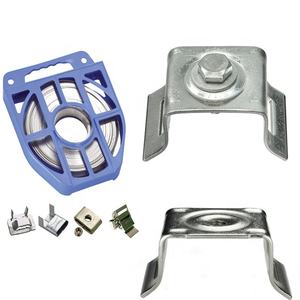 Soporte de pierna acampanada Soporte de poste de perno único de acero inoxidable Soporte de montaje de señal - Product Image 1