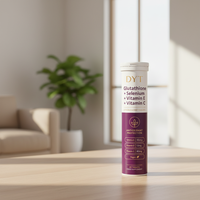Glutathion 250mg Sélénium Vitamine E Vitamine C Protection Antioxydante Effervescente Végétalien Baies OEM ODM Marque Privée