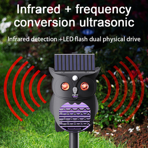 Repelente de Animales <span class=keywords><strong>Solar</strong></span> para Exteriores con Sensor PIR, Repelente Ultrasónico de Monos, Resistente al Agua IP65 - Product Image 2