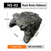 Vente directe d'usine, grotte en résine pour reptiles, abri pour lézards, serpents, geckos