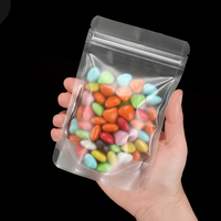 Sachet de rangement transparent personnalisé refermable en Mylar, pochette verticale pour l'emballage de snacks, bonbons, biscuits, céréales et aliments
