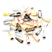 100 pièces de fermoirs connecteurs pour colliers, plaqués bronze, or et argent, 11*4mm, pour la fabrication de bijoux DIY, accessoires et composants