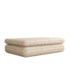 Newstar Natural Custom ized Stein Luxus möbel <span class=keywords><strong>Morro</strong></span> Square Travertin Couch tisch Marmor Wohnzimmer Couch tisch - Product Image 2