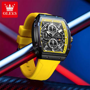   นาฬิกาสปอร์ตผู้ชาย 2975 Oem Luxury Custom logo ดีไซน์โครงกระดูกโปร่งแสง ฟังก์ชั่นหลากหลาย ควอตซ์ แสดงข้างขึ้นข้างแรม เรืองแสง สายยาง - Product Image 1