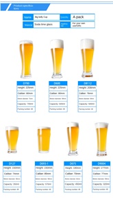 Verres à bière avec logo <span class=keywords><strong>personnalisé</strong></span> <span class=keywords><strong>Verre</strong></span> à bière artisanal transparent <span class=keywords><strong>Verre</strong></span> Weizen - Product Image 2