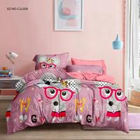 Set Sprei Mickey Minnie Mouse 3D Motif Bunga Tanaman 3pcs Bahan Microfiber Kembar
