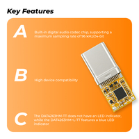 Module de codec audio numérique USB-C vers 3,5 mm OEM DAT4263HM-TT CX21986, DAC 96 kHz/24 bits, SNR élevé 100 dB, carte PCBA Plug-and-Play
