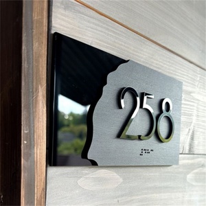 Large <b>Letters</b> Plates Electronic Lighted Outdoor House Number Door Sign Plate Illuminated Signs House Numbers With Light - Product Image 5
