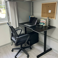 Fournisseurs en gros de bureaux de jeu professionnels, design ergonomique, table d'ordinateur avec pieds en métal en forme de T pour le travail de bureau