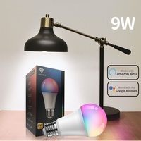 Bombillas LED Inteligentes para el Hogar, Regulables, RGBCW, 9W, PC E26/E27, con WIFI, Control por Voz con Alexa y Google Assistant, Blanco Cálido