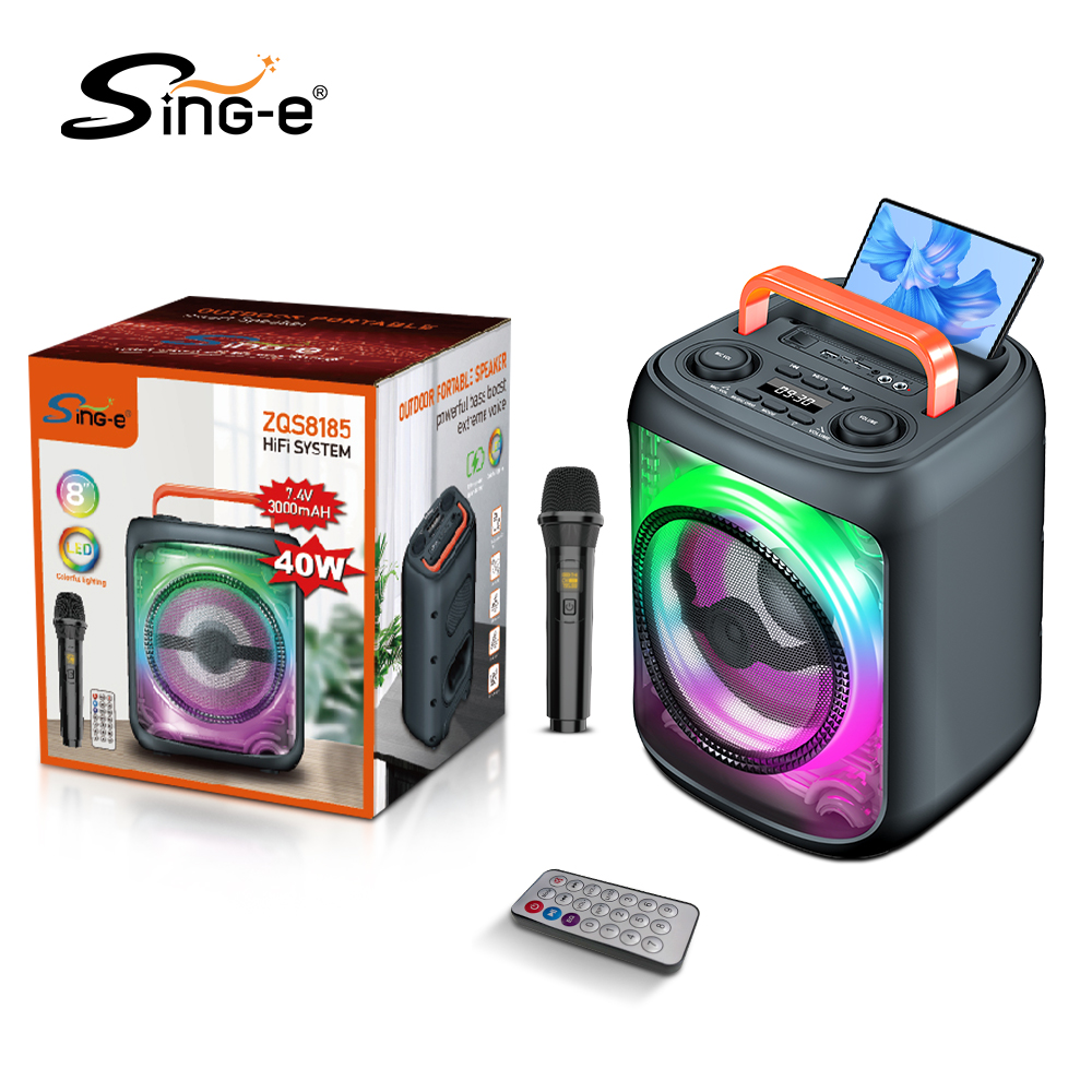 SING-E ZQS8185 Outdoor Karaoke Car Blue Tooth Speaker TWS Surround