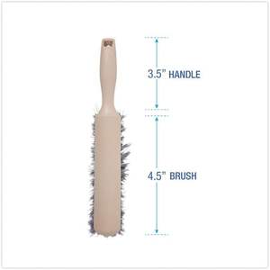 Boardwalk BWK5408 4.5 pulgadas Cepillo de 3.5 pulgadas Cepillo de limpieza de pisos con mango de plástico polipropileno color gris - Product Image 3