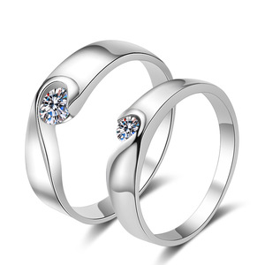 Nuevo Anillo <span class=keywords><strong>de</strong></span> Pareja Deyi S925 <span class=keywords><strong>de</strong></span> Plata <span class=keywords><strong>de</strong></span> Ley con Moissanita, Estilo Chino, Forma <span class=keywords><strong>de</strong></span> Corazón, Regalo <span class=keywords><strong>de</strong></span> San Valentín 'Amor en <span class=keywords><strong>Mi</strong></span> Corazón' - Product Image 5