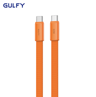 Cable USB-C a USB-C Plano con Diseño Ultrafino Antienredos para Fácil Transporte y Carga en Viajes