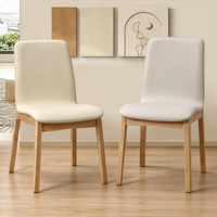 Chaise de salle à manger en bois minimaliste, style luxe léger, dossier souple, tabouret de salle à manger en bois massif, minimaliste moderne pour la salle à manger à domicile
