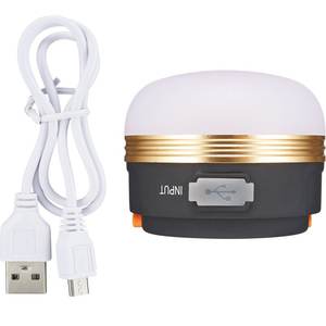 Lanterne de camping LED d'extérieur avec aimant, rechargeable par USB, lampe de tente compacte, lampe de poche multifonction d'urgence - Product Image 1