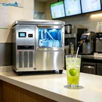 Machine à glaçons à haute efficacité et fabrication rapide de glace, avec stérilisation par lumière bleue, tension personnalisable, pour restaurant