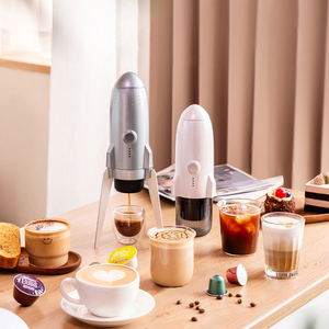 Cafetera Espresso Portátil con Calentamiento Automático y Soporte, Máquina Económica de Viaje, DISEÑO COMPACTO, Ahorra Espacio y es Portátil - Product Image 3