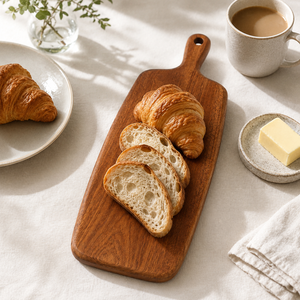 Tabla de cortar larga de madera de ébano premium con orificio para colgar, tabla de cortar estrecha de madera para servir pan y <span class=keywords><strong>queso</strong></span> - Product Image 2