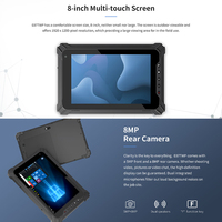 Industrial Rugged Winpad Tablet PC E87TWP Batería grande Lector de código QR de huellas dactilares Impermeable 4G Red GSM 1920x1200 Intel