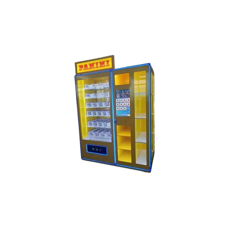 Panini hộp mù bí ẩn Máy bán hàng tự động tùy chỉnh bán buôn Kim Loại hiển thị trường hợp cho trò chơi Arcade LED Đèn đồng xu phương thức thanh toán