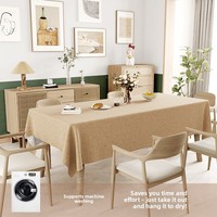Nappe de table rectangulaire RUNXI TC-0608001 en coton-lin de style japonais, couleur unie, de luxe, anti-poussière, pour machine à café