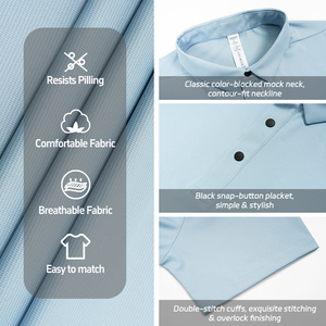 <span class=keywords><strong>Polo</strong></span> Personalizzata con Logo, Traspirante, da Uomo, con Tessuto Anti-umidità per Tennis, Golf e Sport - Product Image 4