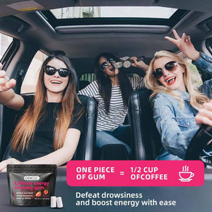 OEM sıcak satış nane enerjisi sakız çilek lezzet kafein sakız destek enerji ve odak - Product Image 5