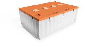 Caja de seguridad industrial para baterías de alta resistencia, marco reforzado L para estación de almacenamiento de energía de 125 kWh LiFePO4. - Product Image 6